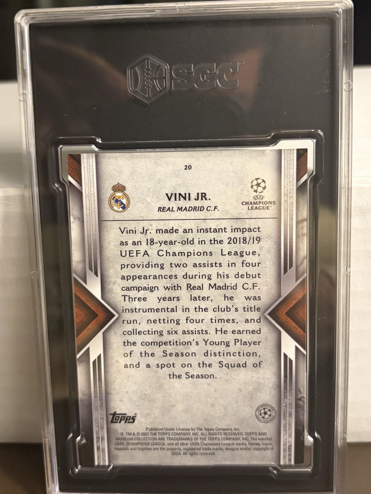 2024-25 Topps Museum Collection Uefa Club Competitions - Vinicius Junior #7 Ruby view 2