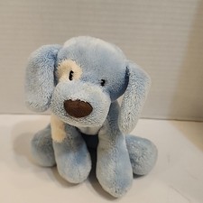 Baby Gund Spunky Blue W/ White Spots Puppy Dog Plush 58376  Small 7  NO SOUND