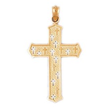 Cross Charm Pendant 14k Gold