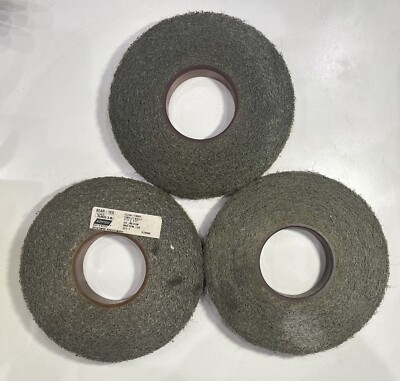 Norton Bear Text Clean and Finish Convolute Abrasive Wheels 8'' OD Pack of 3