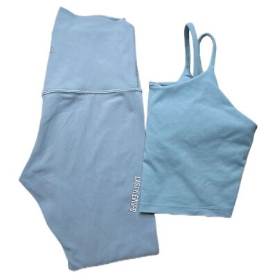 Lululemon Set Leggings and crop top in Blue Sky Size 4 | eBay