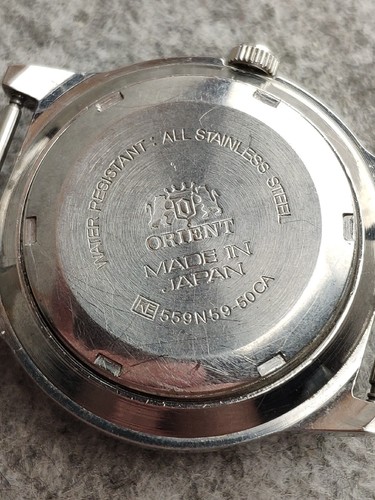 Rare Vintage Orient automatic 21 jewels 559n59-50ca - Day Date - Japan. not work - Picture 7 of 14