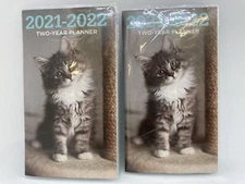 2 Two Year 2021-2022 Pocket Planners Calendars 3.3" x 6"