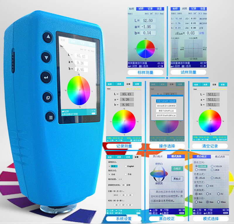 WR-10QC Portable Digital Colorimeter Color Analyzer Color Difference ...