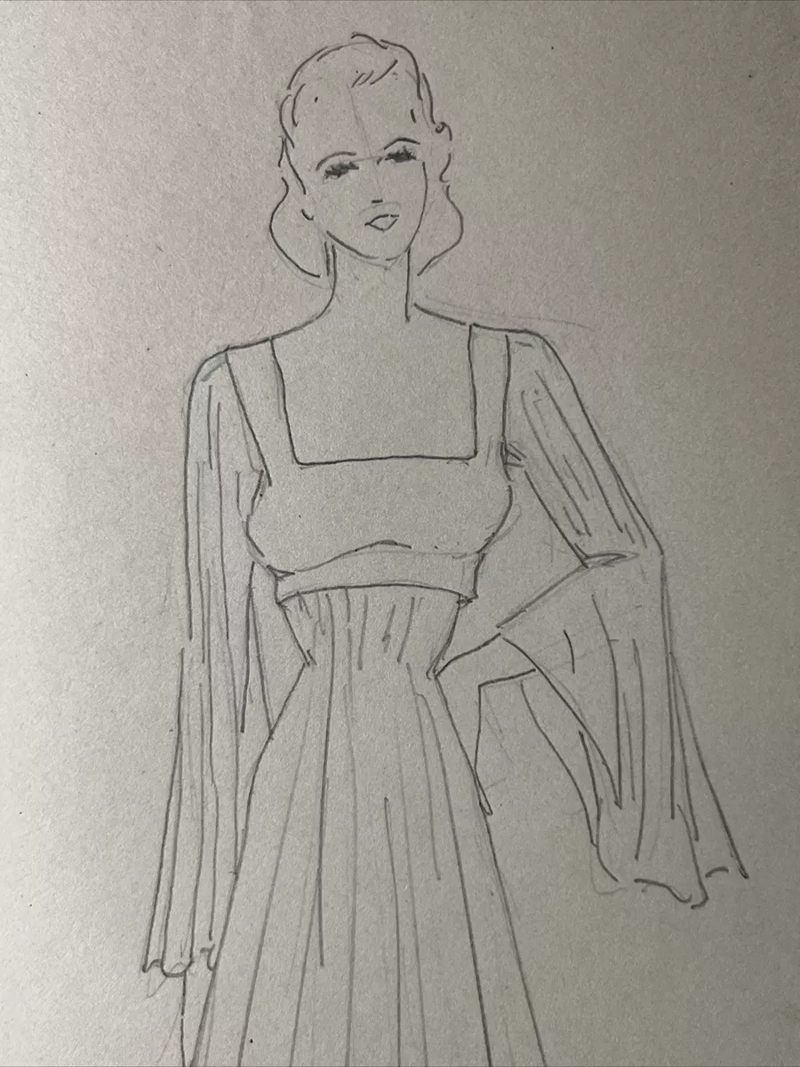 Female top fashion drawing