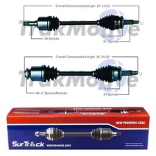 Pair of Front CV Axle Shafts SurTrack Set for Kia Sedona Hyundai Entourage FWD