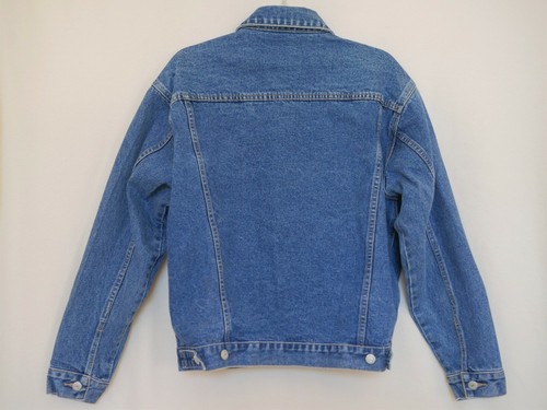 VTG Warner Bros DC Comics Batman Buttons Denim Trucker Blue Jean Jacket Sz Small - Picture 2 of 12
