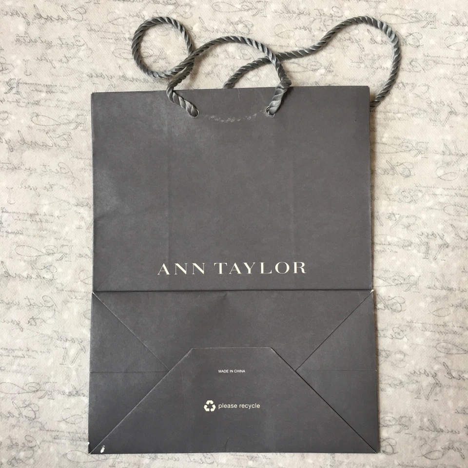 Bolsa de compras ANN TAYLOR auténtica bolsa de regalo de papel vacía (11,5” X 9” X 5”) B-129 Foto 2 de 4