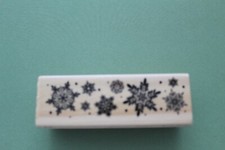 CRAFT SMART Christmas Wood Stamps "Snowflakes" 1" x 3" 313738 NEW