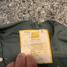 VINTAGE SEARS ROEBUCKS COVERALLS GREEN 42R