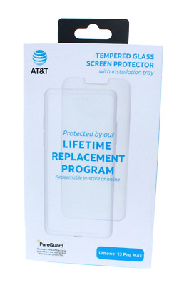 AT&T PureGuard Glass Screen Protector for iPhone 13 Pro Max / iPhone  12 Pro Max
