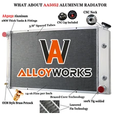 4 Row Aluminum Radiator For 1970-81 Pontiac Firebird/Trans Am 3.8L I6 V8 GAS