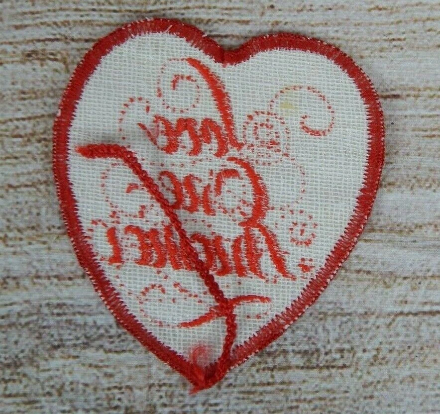 Love One Another Heart-Shaped Decorative Patch Book Bags Fashion Clothing Jacket - Image 2 of 3