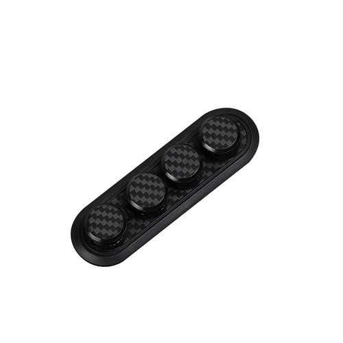 Black Magnetic Cable Organizer Carbon Fiber Look Desktop USB Cable Clip Winder - Afbeelding 2 van 5