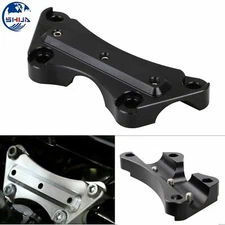 Black 1" Handlebar Risers Top Clamp For Harley Touring Electra Glide Road King