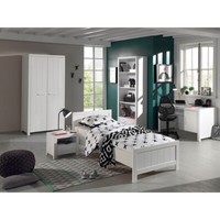 Jugendzimmer Kinderzimmer Set Bett Kleiderschrank Schreibtisch Regal Nachttisch