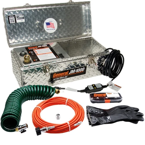 General Wire JM-1000 Electric 1500 PSI 1.4 GPM Sewer Jetter w/ 50' x 1/8" Hose