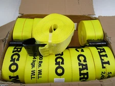 10 NEW DC Cargo Mall, 4" x 30' Winch Strap With Flat Hook, Park # 430YWSFH