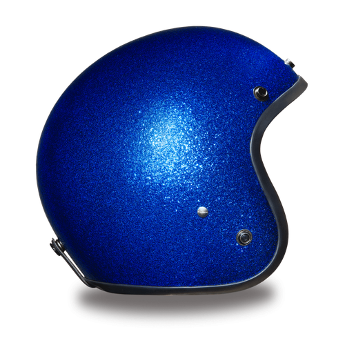 Daytona Helmet CRUISER- BLUE MET Open Face DOT Motorcycle Helmets Vespa - Picture 3 of 6