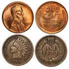 1955-S Wheat Cent BLAZING GEM BU RED + INDIAN HEAD CENT WITH FULL SHARP LIBERTY!