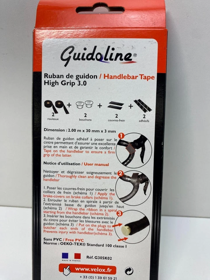 NUEVO Velox GUIDOLINE Manillar Alto Agarre Cinta 3.0mm Blanco Foto 4 de 4