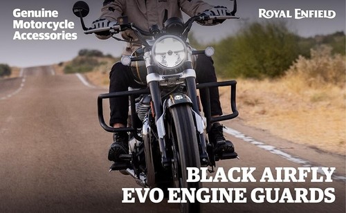 Adatto per protezioni motore Royal Enfield Black Air fly Evo Super Meteor/Sho... - Picture 3 of 9