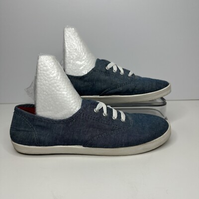 Blue Canvas Sneakers Womens Size Casual Shoes
