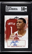 2022-23 Leaf Jabari Smith Jr WELCOME  TO HOUSTON AUTO RC /112 1st Pro Uni SGC 10
