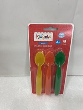 Kidgets BPA Free Multicolored 9 Pack Infant Spoons.