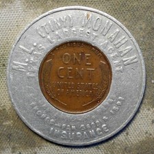 San Antonio TX, M.L. (Tiny) Monahan, Texas Largest Agent, Insurance 1946P 1c