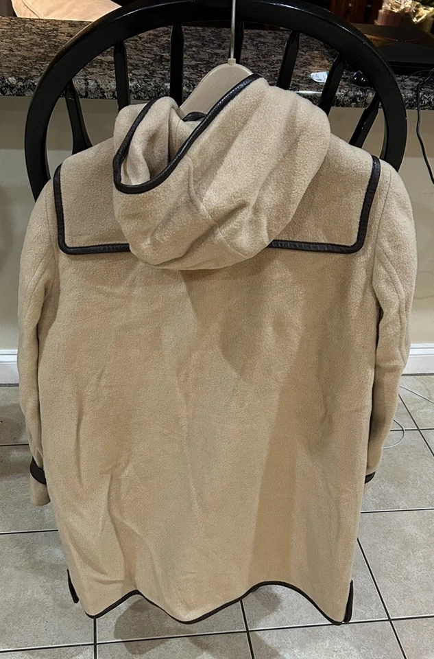 Casaco feminino COACH cabelo camelo vintage tamanho médio bronzeado fivela vintage - Imagem 3 de 4