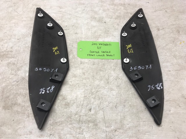 11 MASERATI GRAN TURISMO S MC 4.7 BLACK CENTER CONSOLE SIDE TRIM PANELS 08-13