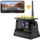 Solar Powered Wireless Magnetic Record Reversing Camera For Car Truck Trailer RV