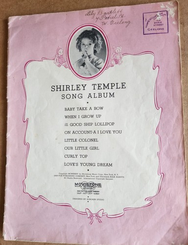 Shirley Temple Song Album 32 Pages
