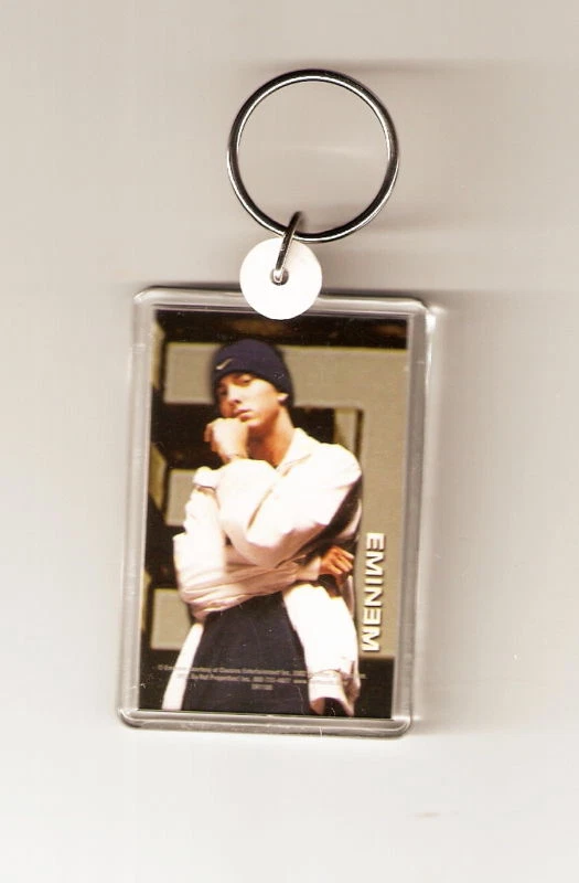 New AS IS Eminem Slim Marshall Mathers Acrylic Nike Hat Music Keychain