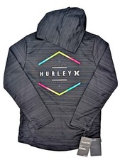 Hurley Boys' Long Sleeve Hooded Graphic T-Shirt Size S NEW 