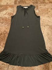 MICHAELS KORS KNEE LENGTH SLEEVELESS SHIFT DRESS (SIZE MEDIUM ) OLIVE GREEN