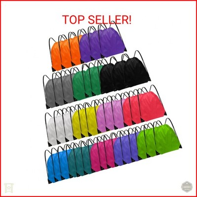 Grneric Drawstring Backpack Bulk 42 Pcs String Backpack Drawstring Bags Cinch Ba