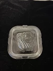 VINTAGE ANCHOR HOCKING REFRIGERATOR DISH Bowl WITH EMBOSSED FRUIT ON LID 4.5 In