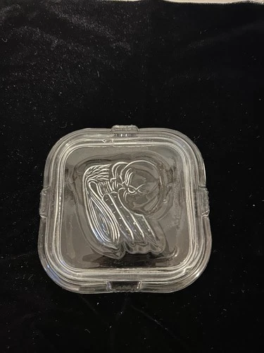 VINTAGE ANCHOR HOCKING REFRIGERATOR DISH Bowl WITH EMBOSSED FRUIT ON LID 4.5 In