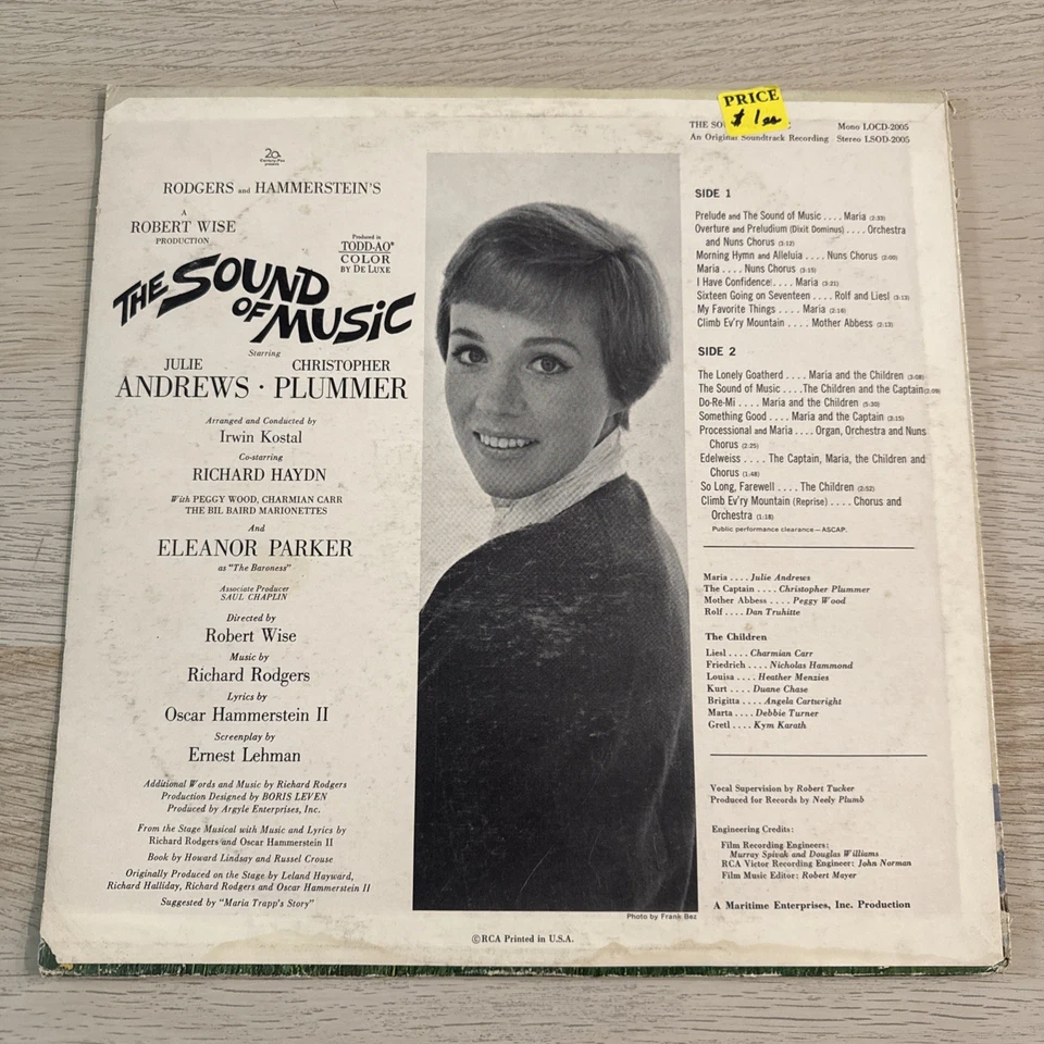 The Sound Of Music LP Vinyl 1965 RCA Victor Records LSOD-2005 - Image 4 of 4