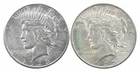 1923-S & 1925 Peace Silver Dollar $1 Bullion Collection Lot *177