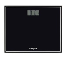 Image of SALTER 9207TE BK3RCFXTE Compact Glass Digital Bathroom Scale - Black