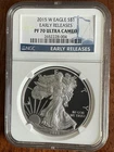 2015 W AMERICAN SILVER EAGLE NGC PF70 EARLY RELEASES
