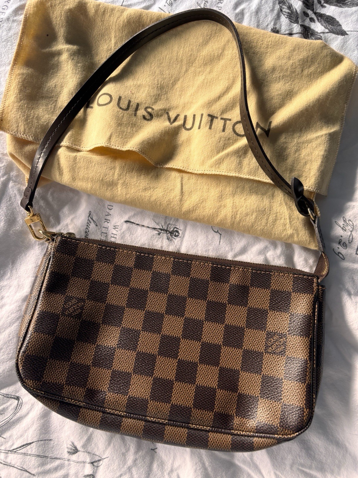 Louis Vuitton Pochette Accessoires Damier Ebene Shoulder Bag