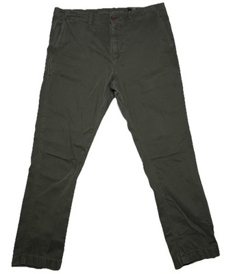 Superdry Men's Utility Chino Trousers In Chive Green Size 36W/32L