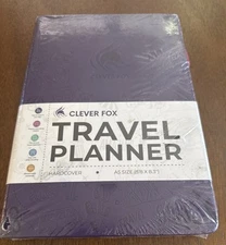 New Clever Fox Travel Planner Dark Purple - Plan Prepare Track Travel Memories