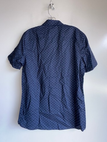 NEW PERRY ELLIS Performance Button Up Shirt Men's Small Navy - Picture 4 of 10