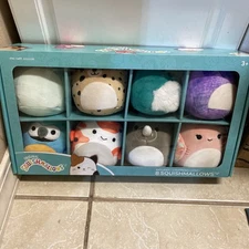 Squishmallows 2022 5" Mini Plush 8-pack, Assorted Exotic Animal Critters NEW