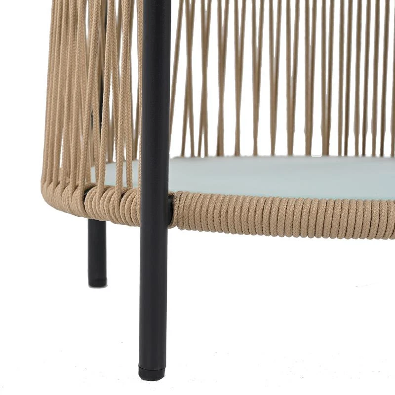 Bistro Set Balkonmöbel Sitzgruppe Outdoor Gartenset 2 Personen Rope Gartenset - Bild 4 von 4